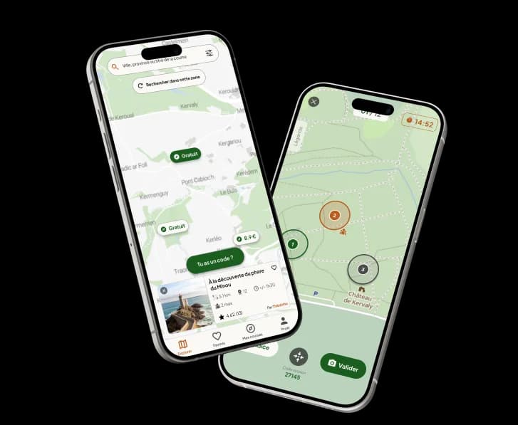 Aperçu de l'application Explorun