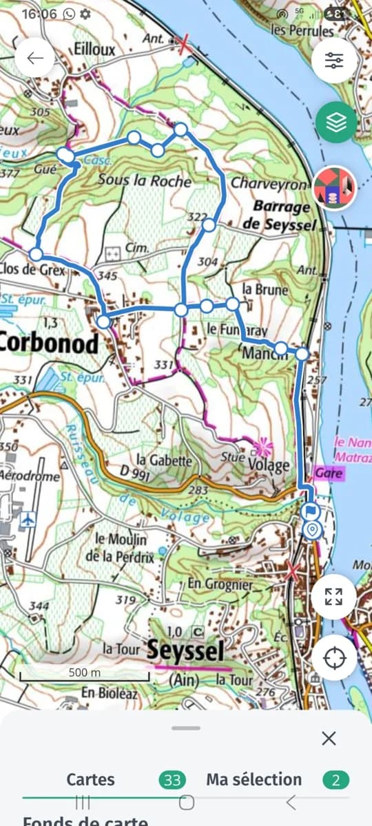 Découverte de Corbonod et sa cascade, parcours à Seyssel